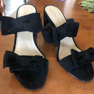 Worn once! Ann Taylor Black Suede Sandals